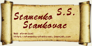 Stamenko Stankovac vizit kartica